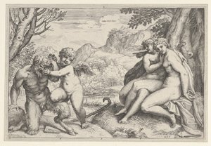 Kärleken övervinner allt, 1599. av Agostino Carracci