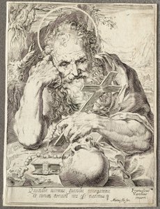 Sankt Hieronymus av Agostino Carracci