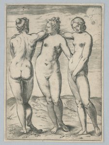 De tre nåderna av Agostino Carracci