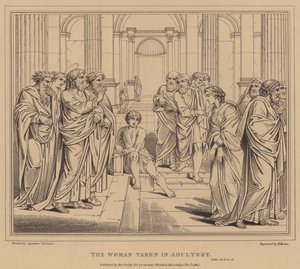 Kvinnan tagen i äktenskapsbrott, John av Agostino Carracci