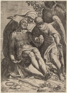 Medkänsla av Agostino Carracci after Veronese