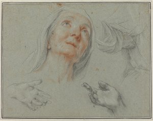Studier för Saint Anne i "Education of the Virgin"