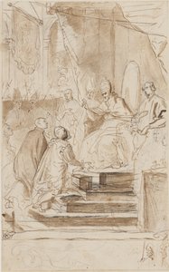 Sankt Ignatius av Loyola kanoniseras av Agostino Masucci