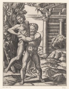 Hercules brottas med Antaeus
