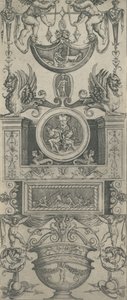 Ornamentpanel, daterad 1521. av Agostino Veneziano.