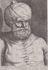 Porträtt av Barbarossa, 1535. av Agostino Veneziano