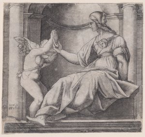 Prudence, daterad 1516. av Agostino Veneziano