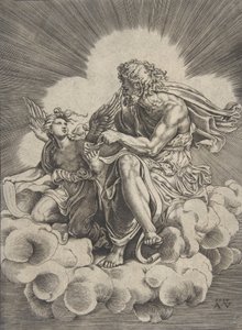 Sankt Matteus, daterad 1518. av Agostino Veneziano