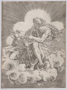 Sankt Matteus, daterad 1518. av Agostino Veneziano