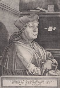Ärkebiskopen av Brindisi, daterad 1536. av Agostino Veneziano