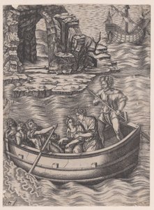 Barken, ca. 1514-36. av Agostino Veneziano
