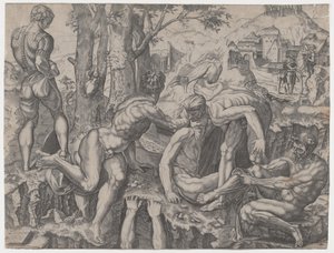 The Climbers, daterad 1524. av Agostino Veneziano