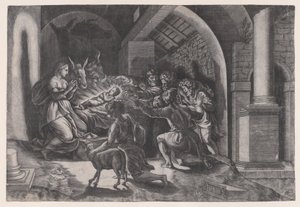 Födelsekyrkan, daterad 1531. av Agostino Veneziano
