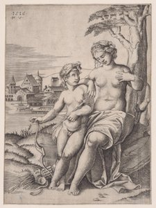 Venus och Eros, daterad 1516.
