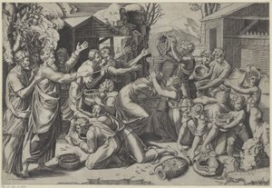 Samla manna av Agostino Veneziano