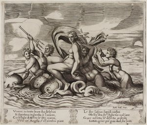 Psyche Servered in Her Bath av Nymphs She Cannot See