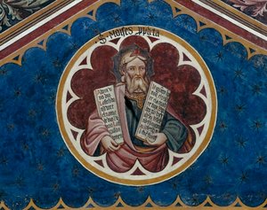 Moses, detalj av takets fjärde spann (fresk) av Agostino di Marsiglio