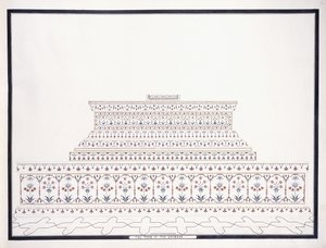 Kejsarens grav, ca. 1815 av Agra School
