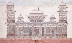 Itmad-ud-daulas grav, ca 1815 (penna, penna och svart bläck, w/c, förhöjd med beröring o)