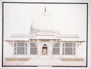 Den vita marmorgraven av Seliem Chistie, ca. 1815 (penna, penna och bläck, w/c)