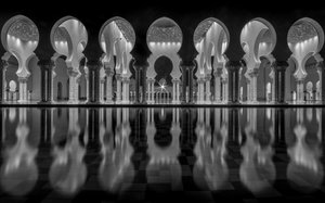 Reflektioner vid Stora moskén av Ahmed Thabet
