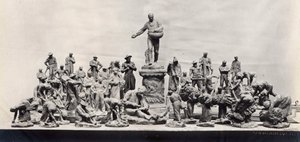 Monument för arbetarna (svart/vitt foto)
