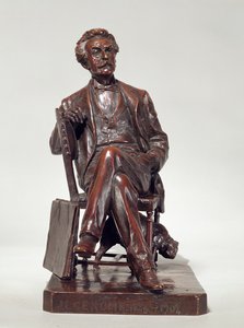 Ett sittande porträtt av Jean Leon Gerome (1824-1904) 1904 (brons)