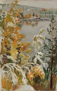 Höstlandskap, första snön av Akseli Gallen-Kallela