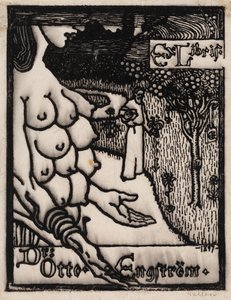 Bookplate for Dr. Otto Engström av Akseli Gallen-Kallela