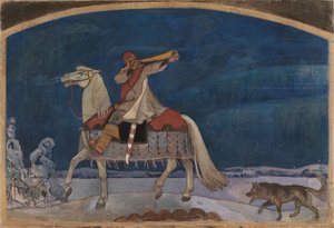 Kullervo ger sig iväg till striden av Akseli Gallen-Kallela