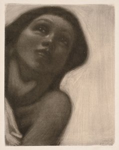 Mezzotint (tema från fresken "Våren" i Jusélius-mausoleet) av Akseli Gallen-Kallela