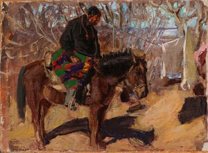 Amerikansk indian till häst av Akseli Gallen-Kallela
