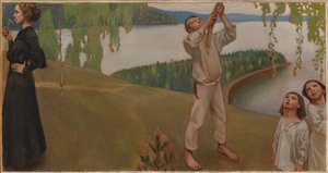 Vår, studie till freskerna i Jusélius-mausoleet av Akseli Gallen-Kallela
