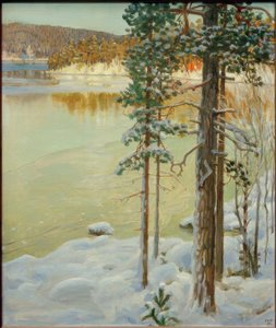 Zugefrorener Se dejting i Ruovesi av Akseli Valdemar Gallen-Kallela