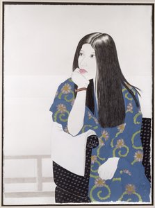 Blue Kimono, 1995 (bläck, wc, gouache och kol på papper)