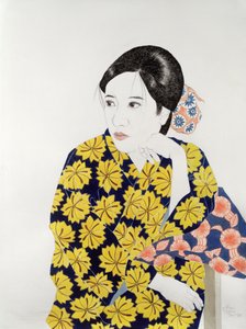 Yellow Kimono, 1996 (bläck, wc, gouache och kol på papper)