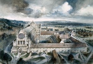 Byland Abbey, 1539, c1960-talet av Alan Ernest Sorrell