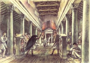 Inre av Mithras-templet