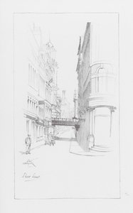 London Lanes: Shoe Lane (litografi) av Alan Stapleton