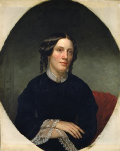 Porträtt av Harriet Beecher Stowe 1811-1896, 1853 av Alanson Fisher