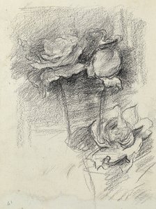 Stilleben av rosor i en vas, ca 1890 av Albert de Belleroche