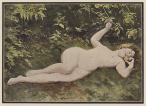 En dotter till Eva (färg litho)