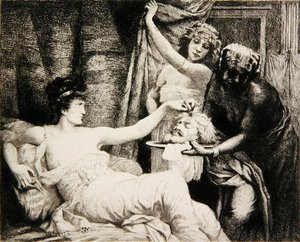 Herodias c.1878 (etsning) av Albert Alexander Paul Rouffio