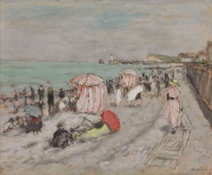On the Beach (olja på papper upplagt på kartong)
