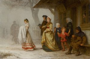 dop, 1864. av Albert Anker