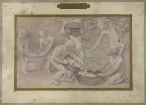 Skiss till Salle des Fêtes på Hôtel de Ville de Paris: Fruits, mellan 1889 och 1895 (olja på papper)