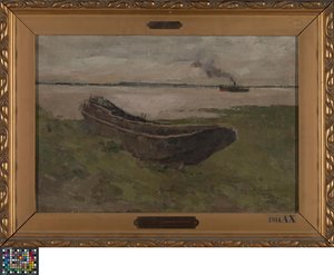 Floden Scheldt vid Doel