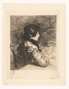 Porträtt av Charlotte Besnard av Albert Besnard (signed by artist)