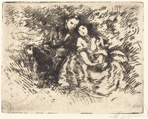 Amorous Conversation (Conversation amoureuse) av Albert Besnard