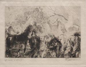 Hästmarknad i Alger av Albert Besnard